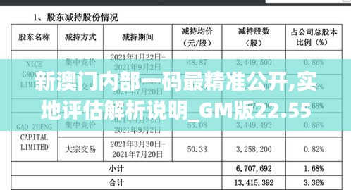 新澳门内部一码最精准公开,实地评估解析说明_GM版22.559